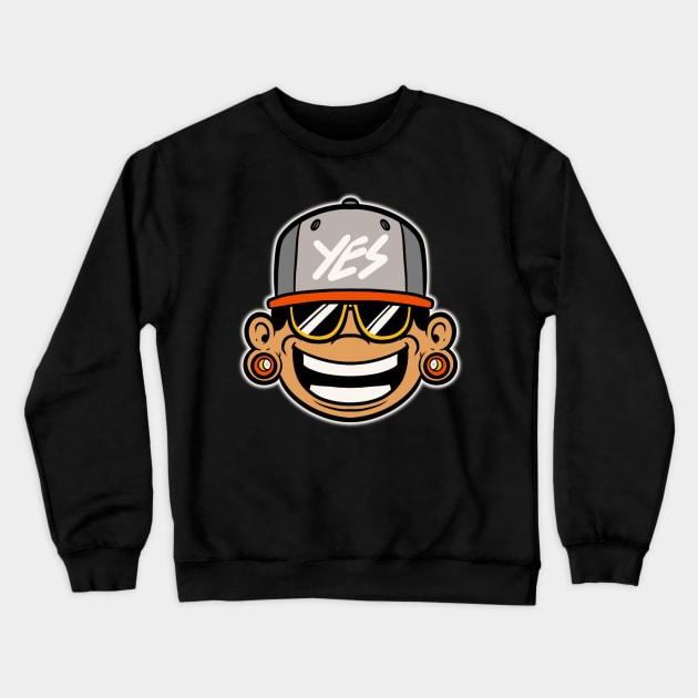 yes kid cartoon Crewneck Sweatshirt by Behold Design Supply